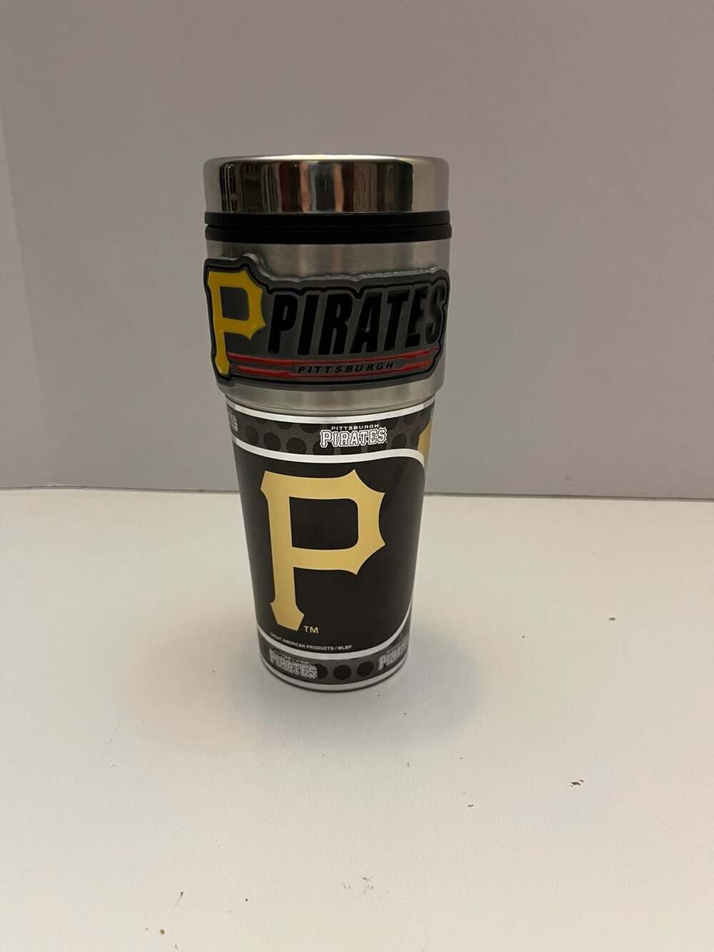 Great American Products Pittsburgh Pirates 16 oz Stainless Steel Travel Mug